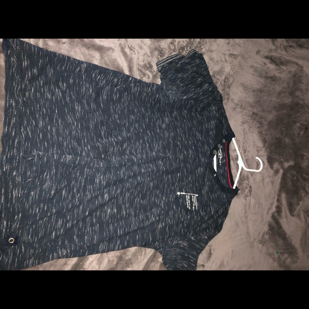 Dark black button up